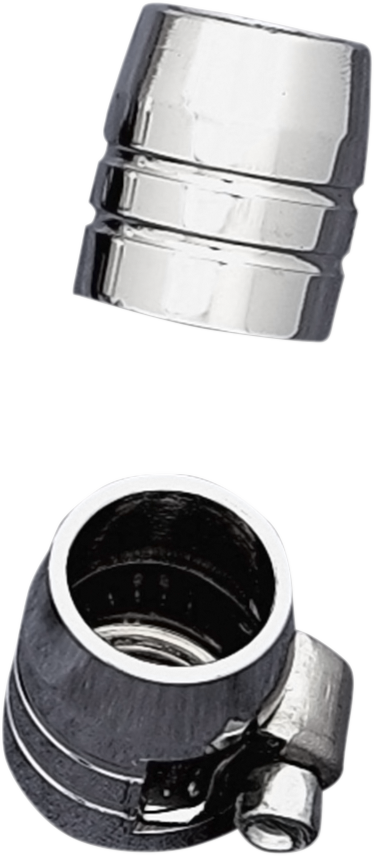 DRAG SPECIALTIES Grooved Hose Ends with Clamp - Chrome - 3/8" 03-6204CG-BC202