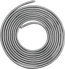 DRAG SPECIALTIES Braided Oil/Fuel Hose - Stainless Steel - 3/8" x 25' 096614-BX-LB6