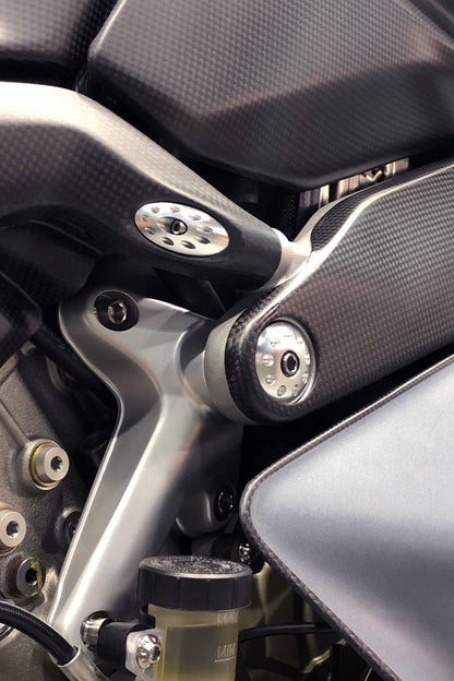 Motocorse Aluminum Subframe Plugs for the Ducati Panigale V4 / S / Speciale