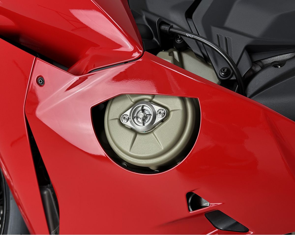 Motocorse NEW STYLE Titanium Timing Inspection Cover for the Ducati Panigale / Streetfighter / Multistrada / Diavel V4