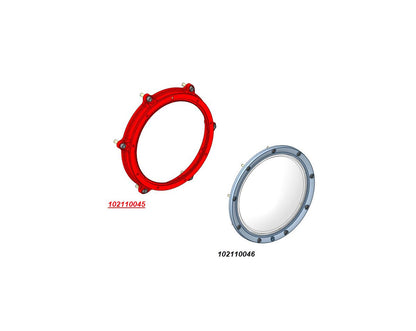 Motocorse Billet Wet Clutch Clear Cover for the Ducati V4 Engines - Multistrada, Streetfighter, Panigale, Diavel