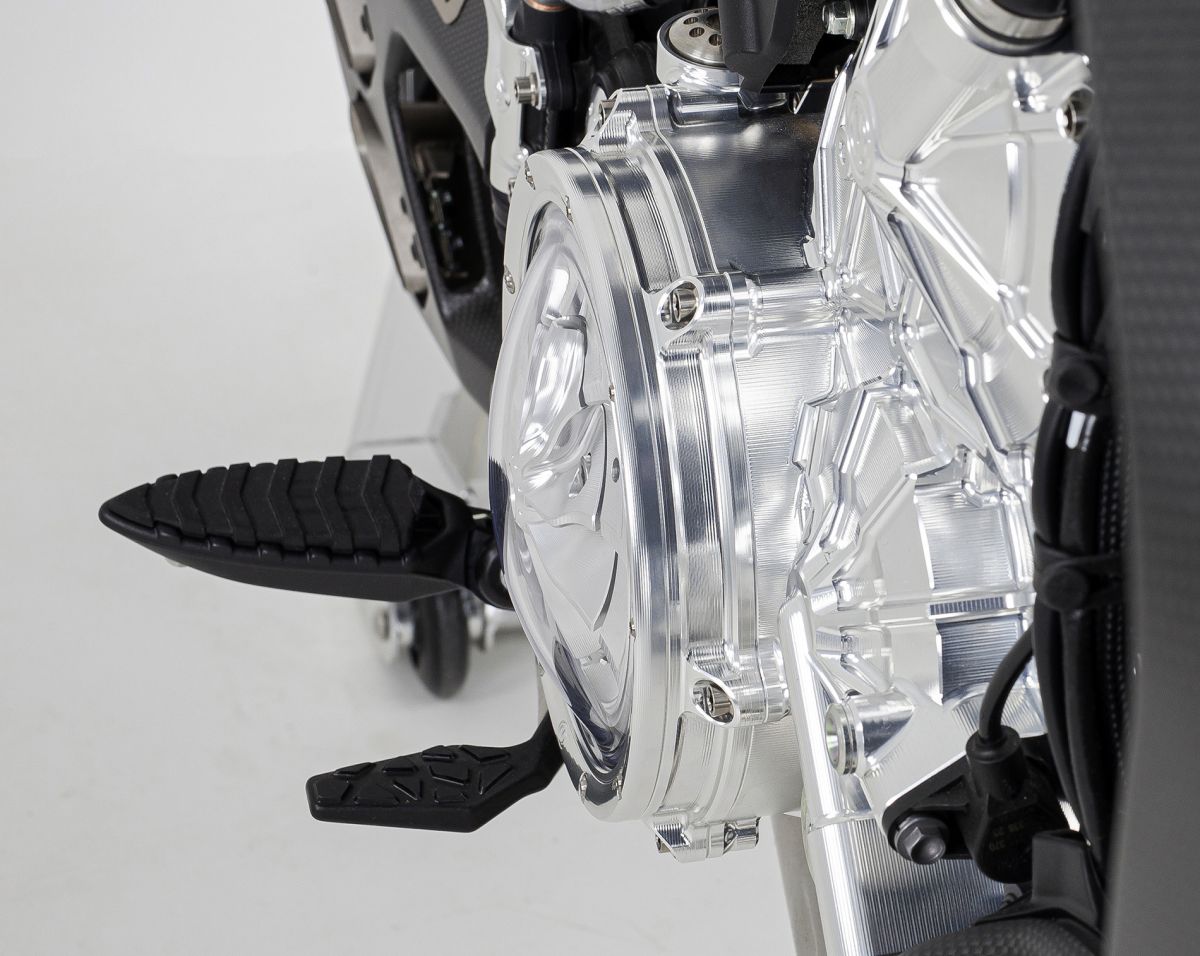 Motocorse Billet Wet Clutch Clear Cover for the Ducati V4 Engines - Multistrada, Streetfighter, Panigale, Diavel