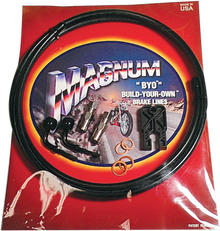 MAGNUM SHIELDING Brake Line Kit - Single Disc - 7/16"-35° - 6' - Black Stainless Steel 496735A
