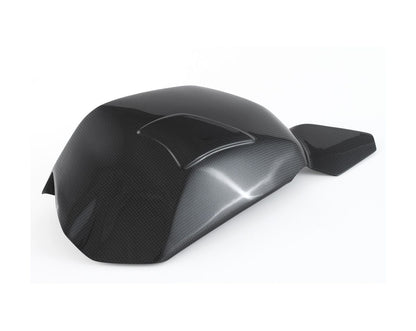 Motocorse Carbon Fiber Swingarm Guard with Lower Chain Guard (Shark Fin) for the Ducati Streetfighter V4