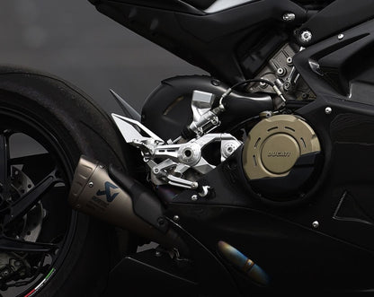 Motocorse Billet Aluminium Rearsets with Titanium Hardware for the Ducati Streetfighter V4 / S / SP