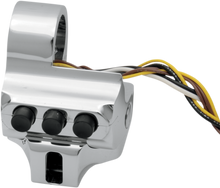 PERFORMANCE MACHINE (PM) Control Switch Housing - Left Side - Cable Clutch - Four Button - Chrome 0062-2044-CH