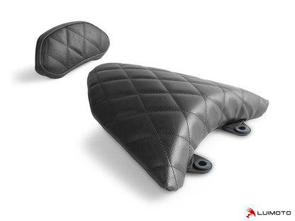 LUIMOTO Vintage Diamond Passenger Seat and Backrest Covers for the Ducati XDiavel