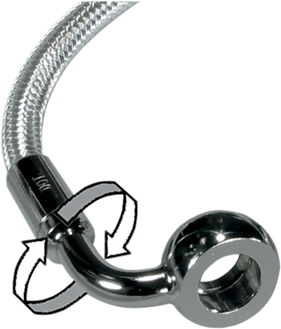 MAGNUM SHIELDING Brake Line - 90/90° - 58" - Sterling Chromite II 36258SW