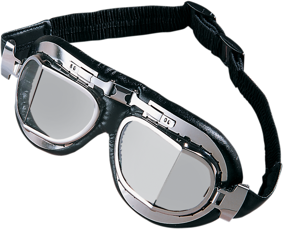 DRAG SPECIALTIES Red Baron Goggle - Stainless Steel - Tinted Lens 220028-BX3