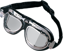DRAG SPECIALTIES Red Baron Goggle - Stainless Steel - Tinted Lens 220028-BX3