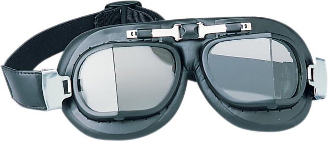 DRAG SPECIALTIES Red Baron Goggle - Flat Black - Tinted Lens 220001-BX3