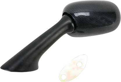 EMGO Mirror - Side View - Carbon Fiber - Rectangle - Left - Honda 20-87072