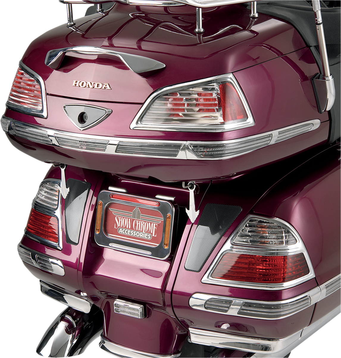 SHOW CHROME Saddlebag LED Molding Inserts - '01-'10 GL1800 Gold Wing 52-702A