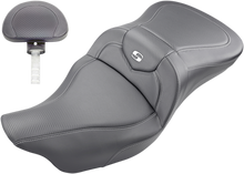 SADDLEMEN Extended Reach Roadsofa™ Seat - Carbon Fiber - Backrest - FL '08-'24 808-07B-186BR