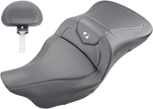 SADDLEMEN Extended Reach Roadsofa™ Seat - Carbon Fiber - Backrest - Heated - FL '08-'24 808-07B-186BRHC