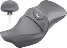 SADDLEMEN Heated Roadsofa™ Seat - Carbon Fiber - w/ Backrest - FL '08-'24 808-07B-185BRHC