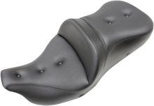 SADDLEMEN Roadsofa™ Seat - Heated - Pillow Top - without Backrest - Black - FLH/FLT '09-'24 808-07B-181THC