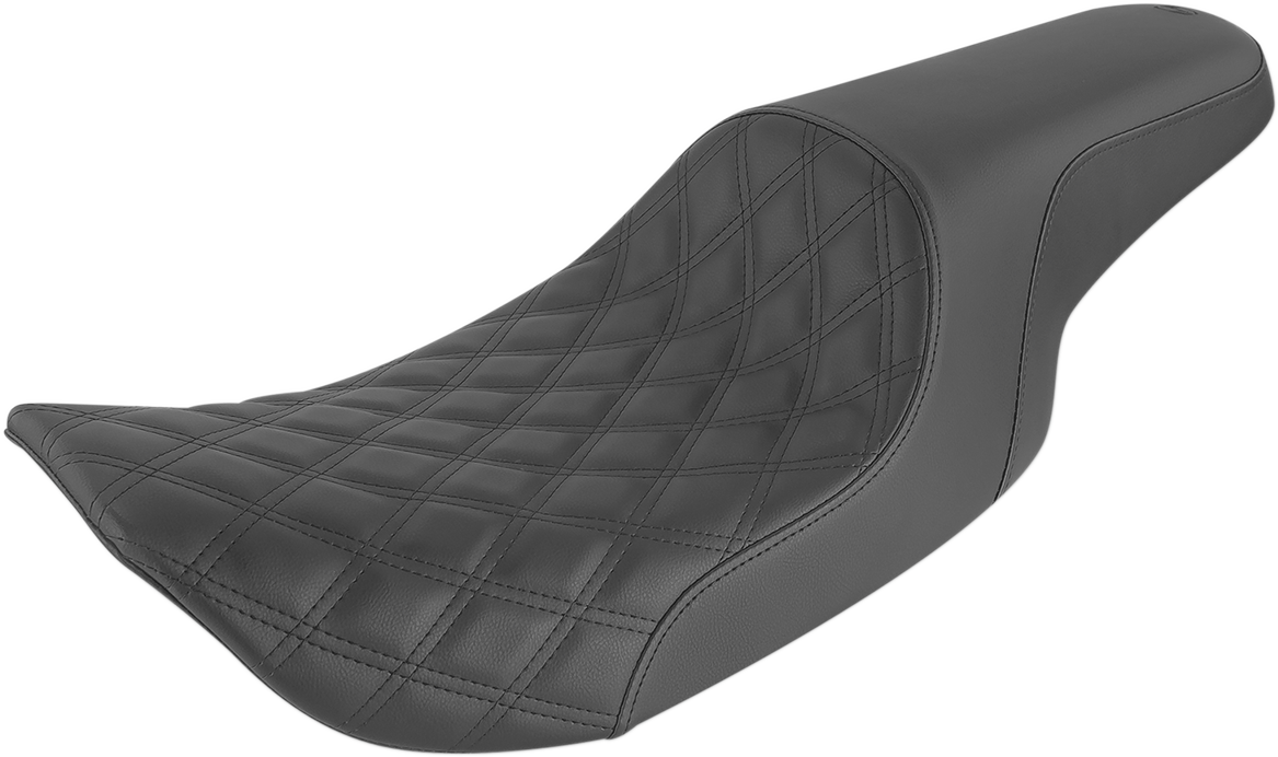 SADDLEMEN Profiler Seat - Front Lattice/Rear Smooth - Black - FLHR/X '97-'07 897-06-149