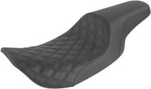 SADDLEMEN Profiler Seat - Front Lattice/Rear Smooth - Black - FLHR/X '97-'07 897-06-149