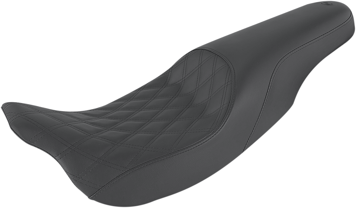 SADDLEMEN Profiler Seat - Front Lattice/Rear Smooth - Black - FL '08-'24 808-07B-149