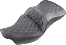 SADDLEMEN Roadsofa™ Seat - Full Lattice Stitch - without Backrest - Black - FL '09-'24 808-07B-182T