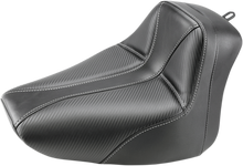 SADDLEMEN Dominator Solo Seat - w/o Backrest - Black w/ Gray Stitching - FLS/FXS '00-'06 800-01-0042