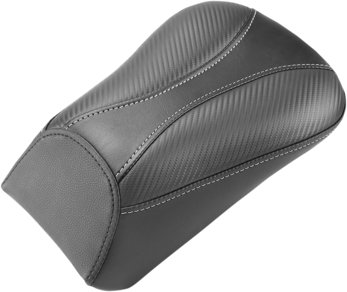 SADDLEMEN Dominator Pillion Pad - Standard Reach - Black w/ Gray Stitching - FL/FX '00-'06 800-01-0162