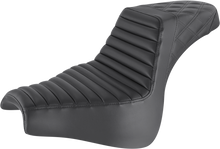SADDLEMEN Step-Up Seat - Front Tuck-n-Roll/Rear Lattice Stitch - Black - FXFB/S '18-'23 818-28-176