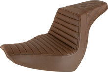 SADDLEMEN Step-Up Seat - Front Tuck-n-Roll/Rear Lattice Stitch - Brown 818-29-176BR