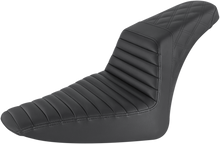 SADDLEMEN Step-Up Seat - Front Tuck-n-Roll/Rear Lattice Stitch - Black 812-26-176