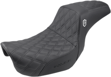 SADDLEMEN Pro Series SDC Performance Seat - w/o Backrest - Lattice Stitch/Lumbar Gripper - FLD/FXD '06-'17 SC80604DB