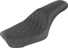 SADDLEMEN Profiler Seat - Front Lattice/Rear Smooth - Black - FXDWG '04-'05 804-05-149