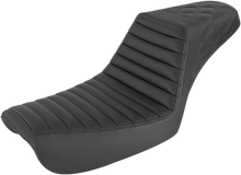 SADDLEMEN Step-Up Seat - Front Tuck-n-Roll/Rear Lattice Stitch - Black - FXD 804-04-176