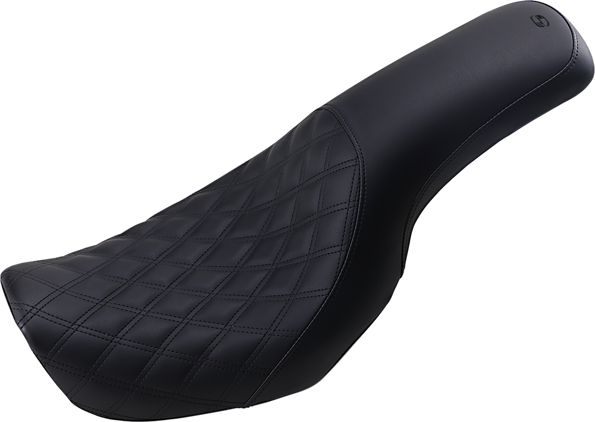 SADDLEMEN Profiler Seat - Front Lattice/Rear Smooth - Black - FL/FX '06-'17 806-04-149