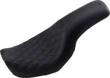 SADDLEMEN Profiler Seat - Front Lattice/Rear Smooth - Black - FL/FX '06-'17 806-04-149