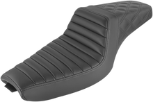 SADDLEMEN Step-Up Seat - Front Tuck-n-Roll/Rear Lattice Stitch - Black 807-03-176