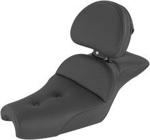 SADDLEMEN Seat - Explorer™ - With Backrest - Pillow Top - Black - XL '04-'22 807-11-030RS