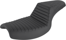 SADDLEMEN Step-Up Seat - Front Tuck-n-Roll/Rear Lattice Stitch - Black 882-09-176