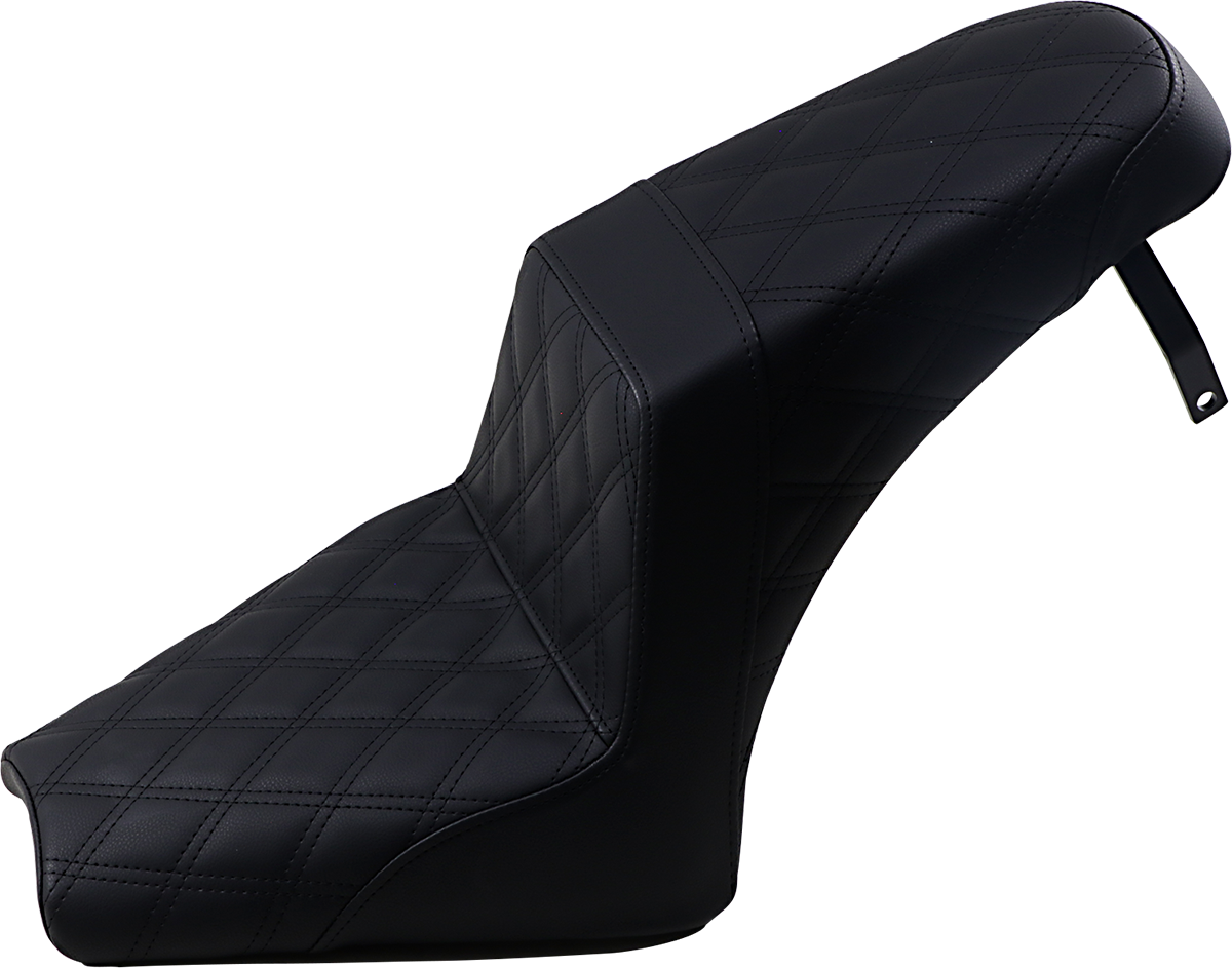 SADDLEMEN Step-Up Seat - Full Lattice Stitch - Black - Scout Bobber I18-33-175