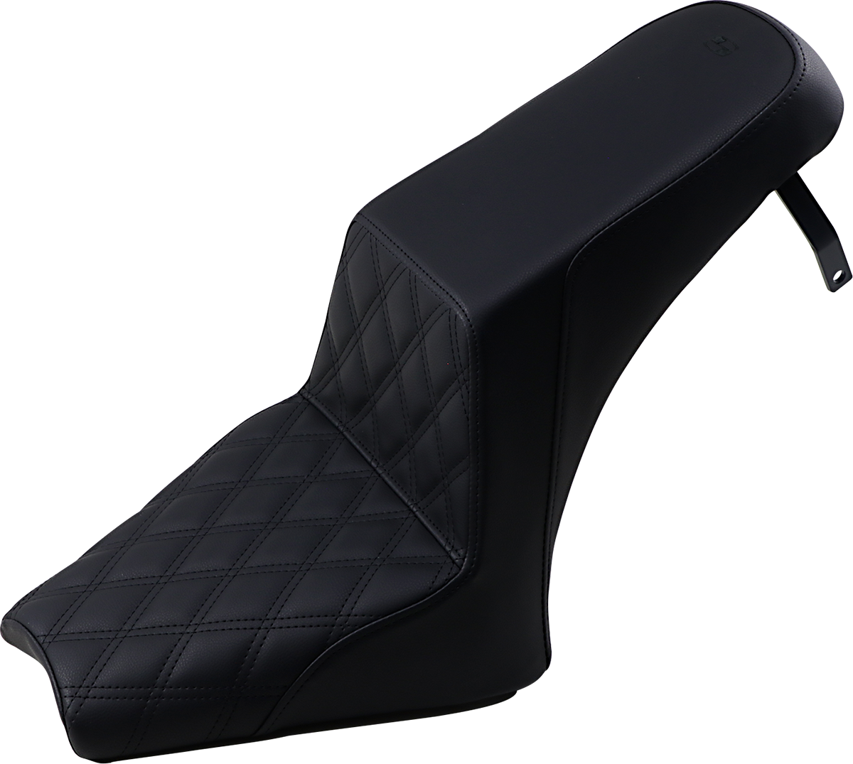 SADDLEMEN Step-Up Seat - Front Lattice Stitch/Rear Smooth - Black - Scout Bobber I18-33-172