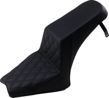 SADDLEMEN Step-Up Seat - Front Lattice Stitch/Rear Smooth - Black - Scout Bobber I18-33-172