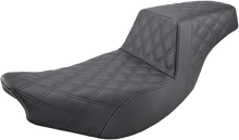 SADDLEMEN Step-Up Seat - Full Lattice Stitch - Black - Indian I14-07-175