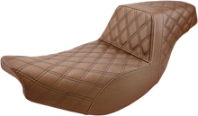SADDLEMEN Step-Up Seat - Full Lattice Stitch - Brown - Indian I14-07-175BR