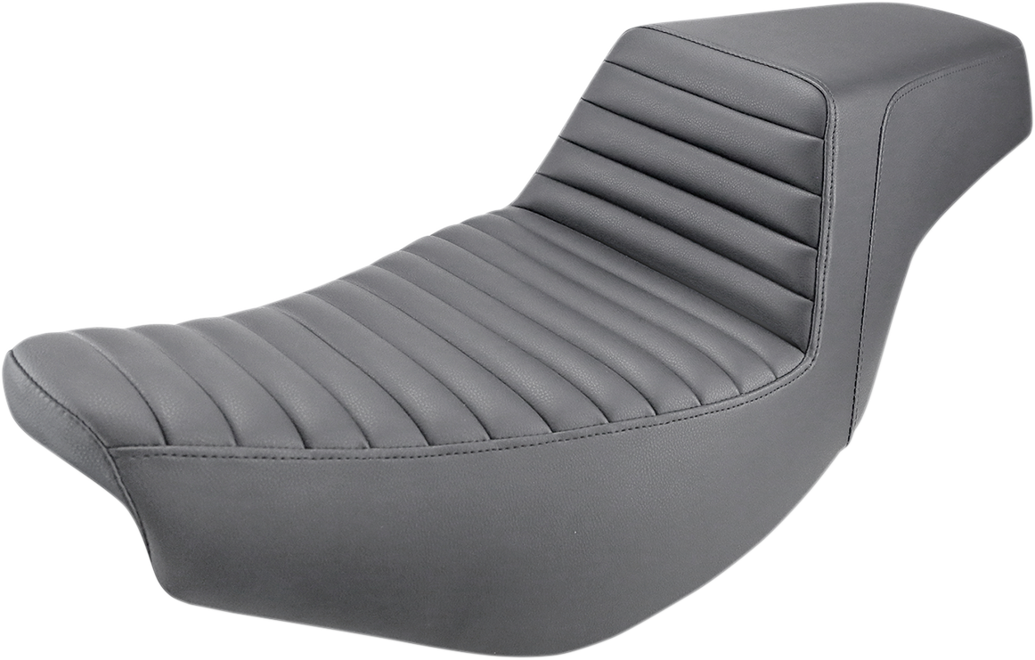 SADDLEMEN Step-Up Seat - Front Tuck-n'-Roll/Rear Smooth - Black - Indian I14-07-171