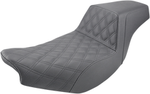 SADDLEMEN Step-Up Seat - Front Lattice Stitch/Rear Smooth - Black - Indian I14-07-172