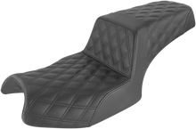 SADDLEMEN Step-Up Seat - Full Lattice Stitch - Black - Challenger I20-06-175