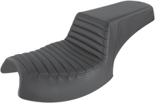 SADDLEMEN Step-Up Seat - Front Tuck-n'-Roll/Rear Smooth - Black - Challenger I20-06-171