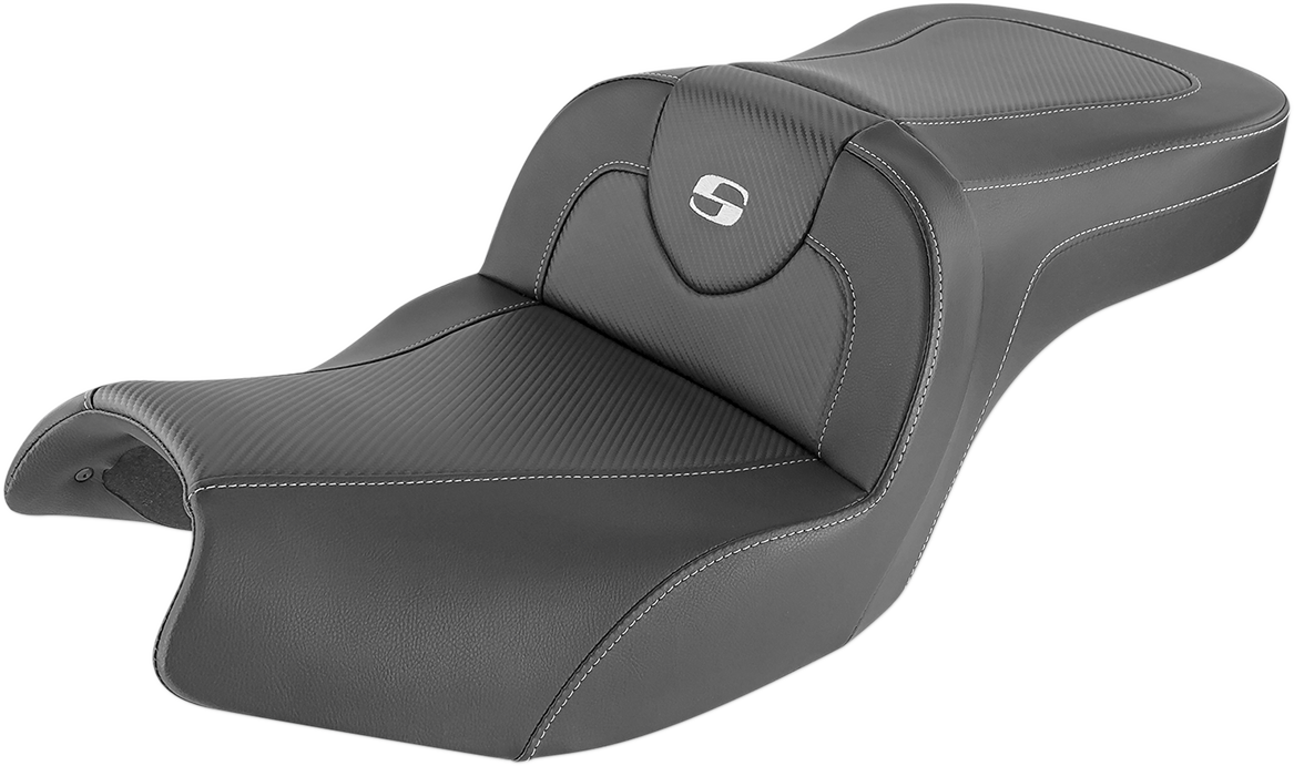 SADDLEMEN Roadsofa™ Seat - Carbon Fiber - Without Backrest - Black - Indian I20-06-185