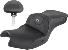 SADDLEMEN Heated Roadsofa™ Seat - Carbon Fiber - With Backrest - Black - Indian I20-06-185BRHCT