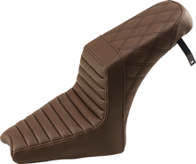 SADDLEMEN Step-Up Seat - Front Tuck-n-Roll/Rear Lattice Stitch - Brown - Scout '18-'24 I18-33-176BR